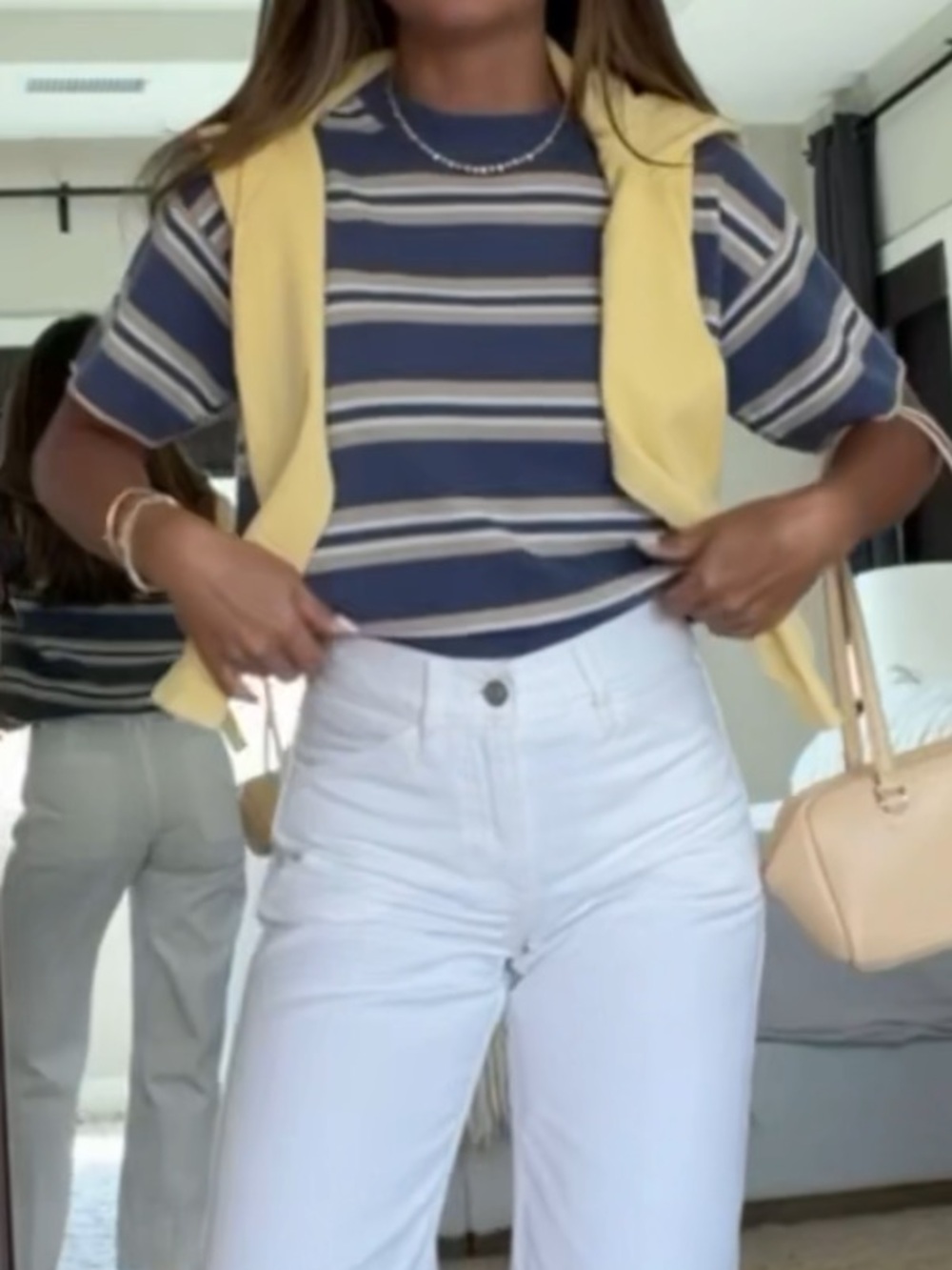 J.Crew Cashmere relaxed T-shirt in stripe